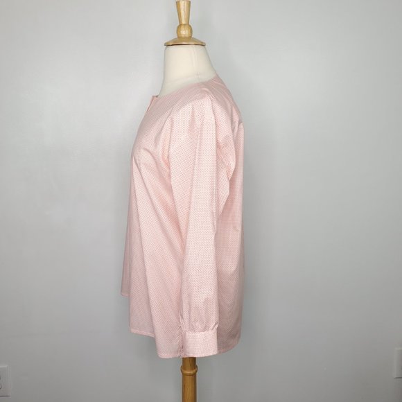 Lands' End Orange Pink Micro Print Supima Cotton Spandex Top Size 18P - Picture 5 of 13